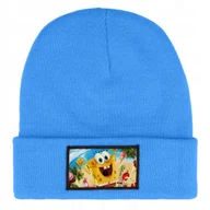 Czapki damskie - Czapka Zimowa Dziecięca SPONGEBOB PRZYGODA Bajka Prezent Wzory Niebieska - miniaturka - grafika 1