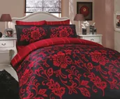 Pościel - Pościel satyna bawełniana MIAMI BLACK - miniaturka - grafika 1