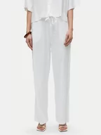 Spodnie damskie - Vero Moda Spodnie materiałowe Linn 10305091 Biały Loose Fit - miniaturka - grafika 1