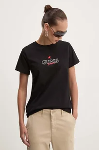 Guess Jeans t-shirt damski kolor czarny W4YI12 J1314 - Koszulki sportowe damskie - miniaturka - grafika 1