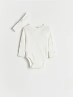 Komplety dla niemowląt - Reserved - Body z opaską - złamana biel - miniaturka - grafika 1
