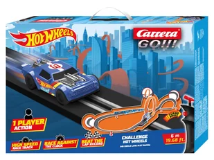 Carrera GO!!! Tor wyścigowy Challenge, dla 1 zawodnika (High Speed Hot Wheels) - Zabawki zdalnie sterowane - miniaturka - grafika 1