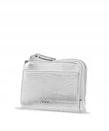 Portfele - Portfel Damski Mały Na Zamek PUCCINI Srebrny Skóra Ekologiczna BLP710-4C - miniaturka - grafika 1