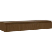 Szafki łazienkowe - Mexen Rivel szafka łazienkowa podumywalkowa 160 cm z blatem, 1 szuflada, ryflowana , orzech - 91A20-16023-1-BFC86 - miniaturka - grafika 1