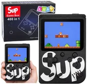 Konsole i gry retro - LeanToys Elektroniczna Gra Konsola Retro Sup 400 Gier LCD 8 Bit Czarna EDUKAMP - miniaturka - grafika 1