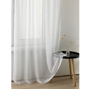 Firana KRESZ kolor biały styl klasyczny taśma wave taśma wave transparentna 7 cm woal gnieciony 140x290 homede - SCURT/HOM/KRESZ - Firany - miniaturka - grafika 5