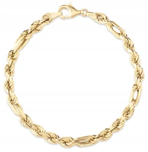 BOGATA ZŁOTA MĘSKA BRANSOLETKA SPLOT KORDA 14KT 585 - Bransolety męskie - miniaturka - grafika 1