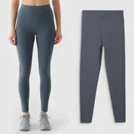 Legginsy - Legginsy Damskie 4F Spodnie Dzianinowe z wysokim stanem Antracyt 4FWAW25TTIGF248 L Szary - miniaturka - grafika 1