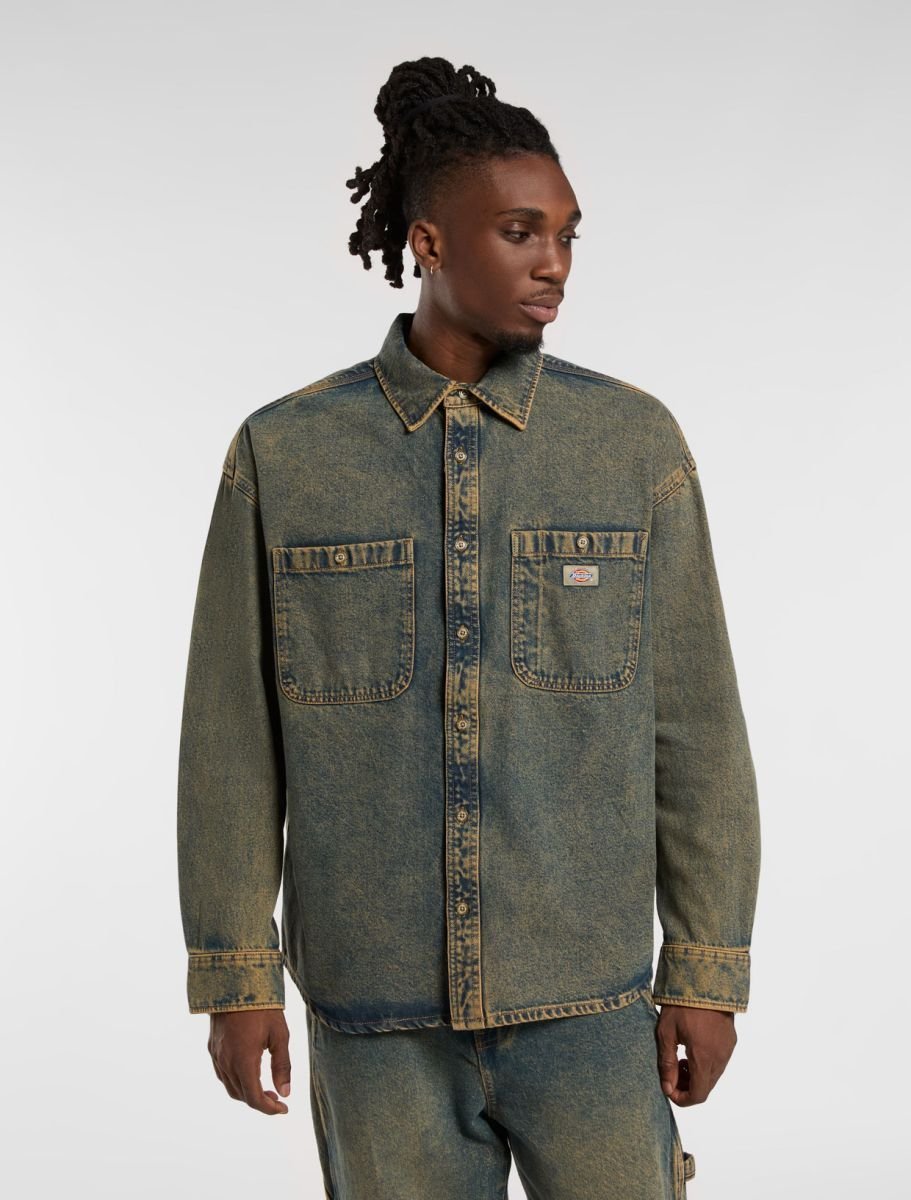 camicie uomo dickies houston dk0a4yf5k581 yellow fade