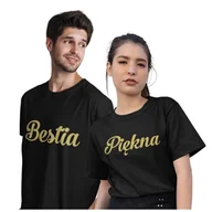 Walentynki - KOSZULKI DLA PAR NA WALENTYNKI PREZENT PIĘKNA I BESTIA - miniaturka - grafika 1