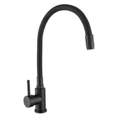 Baterie kuchenne - Bateria kuchenna Invena Efi z elastyczną wylewką, czarny - miniaturka - grafika 1