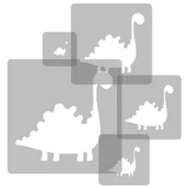 Szablony malarskie - nakleo szablon malarski wielokrotny dla dzieci (5 szt.) // DINO SZA-DZI-025 - miniaturka - grafika 1