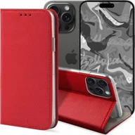 Etui i futerały do telefonów - Hello Case ETUI Z KLAPKĄ DO Apple iPhone 15 Pro Max CZERWONE ZAMYKANE MAGNETYCZNE - miniaturka - grafika 1