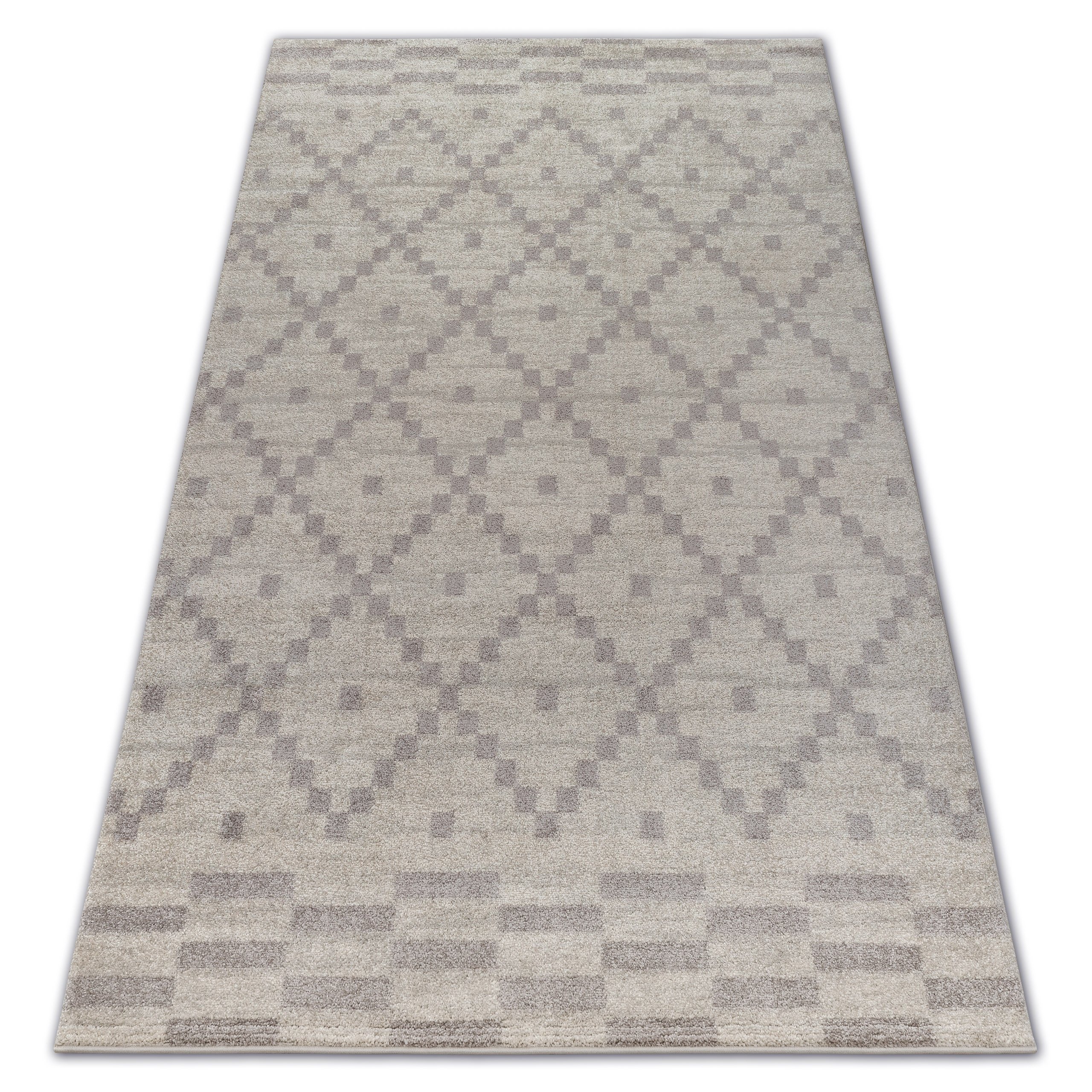 Dywan SOFT 8047 RUTA BOHO krem / jasny brąz beżowy 140x190 cm