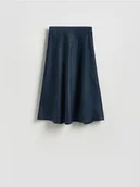 Spódnice - Reserved - Lniana spódnica - granatowy - miniaturka - grafika 1