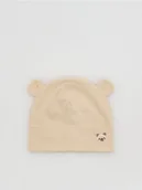 Czapki damskie - Reserved - Bawełniana czapka z uszkami - złamana biel - miniaturka - grafika 1