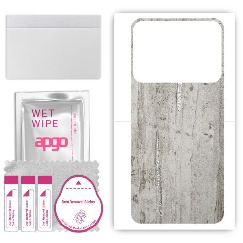 folia naklejka skórka strukturalna na TYŁ do ZTE Blade A54 - Beton Srebrne Paski - apgo SKINS