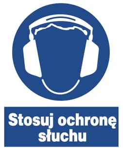 ZNO-4 - ZNAK BHP nakazu - Stosuj ochronę słuchu - Akcesoria BHP - miniaturka - grafika 1