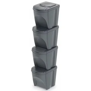 SortiBox sortownik SortiBox zestaw 4 koszy na śmieci 20l czarne ISWB20S4-405U - Kosze na śmieci - miniaturka - grafika 1