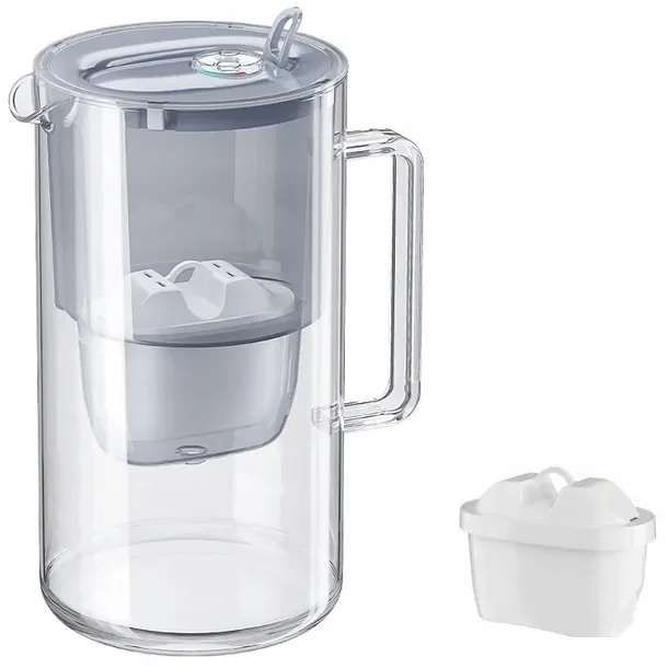 Dzbanek Filtrujący Aquaphor Glass 2,5l Szklany Szary +1 Filtr