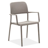 Krzesła - D2.Design Krzesło Bora z podłokietnikami szare 28349 - miniaturka - grafika 1