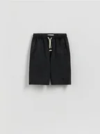 Spodnie i spodenki dla chłopców - Reserved - Szorty bermudy - czarny - miniaturka - grafika 1