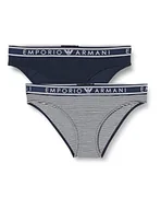 Spodnie damskie - Emporio Armani damskie śpiączki Damskie spodnie bawełniane z nadrukiem Majtki, Marin, L - miniaturka - grafika 1
