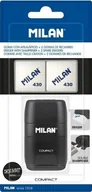 Temperówki - Teka Temperówko - gumka Compact Shadow + 2 gumki MILAN - miniaturka - grafika 1
