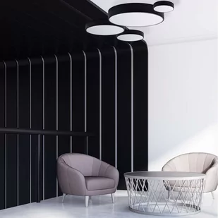 EULUNA Lampa sufitowa Cleo dyfuzor szklany, czarna  60cm - Lampy sufitowe - miniaturka - grafika 1