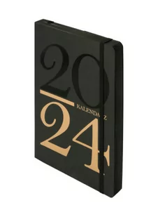 Kalendarz 2024 Kraft A5 złoty DNS - Pozostałe książki - miniaturka - grafika 1