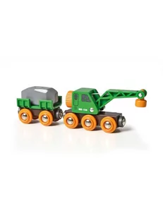 Brio Wagon dźwigowy z wagonem towarowym - Pociągi dla dzieci - miniaturka - grafika 2