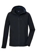 Kurtki męskie - killtec Męska kurtka softshellowa/kurtka outdoorowa z kapturem KOS 103 MN SFTSHLL JCKT, czarno-niebieska, 3XL, 42814-000 - miniaturka - grafika 1
