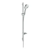 Zestawy prysznicowe - HANSGROHE Zestaw prysznicowy Raindance Select E 120 3jet Unica S Puro ścienny z drążkiem 90 cm i mydelniczką chrom 26621000 - miniaturka - grafika 1