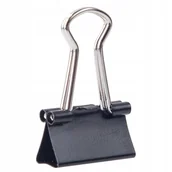 Spinacze i klipsy do papieru - Klipsy do akt dokumentów Deli 15mm czarne opakowanie 12 sztuk - miniaturka - grafika 1