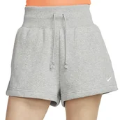 Spodnie sportowe damskie - Spodenki damskie Nike Sportswear Phoenix Fleece FD1409-063 - szare - miniaturka - grafika 1