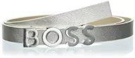 Paski - BOSS Damski pasek Bold-L_Sz20, Silver40, 100, Silver40. - miniaturka - grafika 1