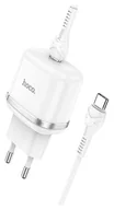 Ładowarki do telefonów - Hoco Typ C+ kabel Typ C do Typ C PD QC3.0 20W N24 biała - miniaturka - grafika 1