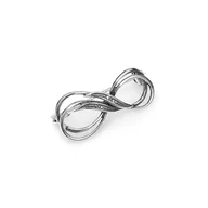 Broszki - Srebrna broszka oksydowana znak nieskończoności srebro pr925 - miniaturka - grafika 1