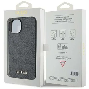 Oryginalne Etui GUESS Hardcase GUHCP15MG4GFGR do iPhone 15 PLUS (4G Metal Logo / szary) - Etui i futerały do telefonów - miniaturka - grafika 8