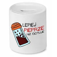 Skarbonki - SKARBONKA DLA KUCHARZA LEPIEJ PIEPRZE PREZENT z Nadrukiem ze Zdjęciem - miniaturka - grafika 1