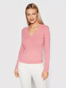 Benetton United Colors Of Sweter 1091D4625 Różowy Slim Fit - Swetry damskie - miniaturka - grafika 1