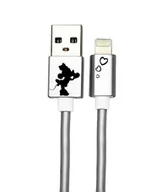 Kable USB - Kabel Usb Dinsey Minnie Serduszka lightning Srebrn - miniaturka - grafika 1