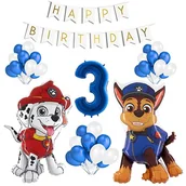 Balony i akcesoria - ZESTAW BALONY NA 3 URODZINY CHASE MARSHALL - miniaturka - grafika 1