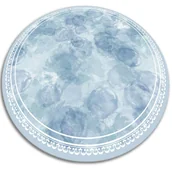 Dywany - Dywan okrągły winylowy do domu okrągła akwarelowe plamy fi90 cm - miniaturka - grafika 1