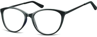 Sunoptic Okulary oprawki zerówki korekcyjne Kocie Unisex AC27G czarne - Okulary korekcyjne, oprawki, szkła - miniaturka - grafika 1