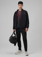 Spodnie sportowe męskie - 4F Spodnie treningowe szybkoschnące męskie - czarne XXL - miniaturka - grafika 1