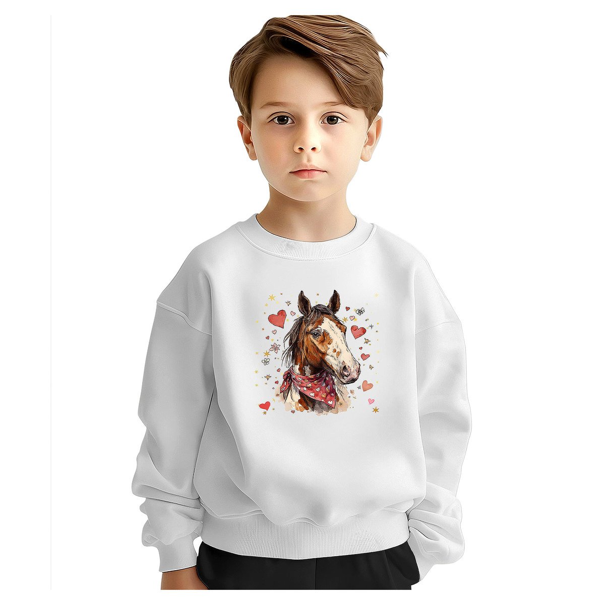 BLUZA DZIECIĘCA KOŃ SERCA 104 DLA CHŁOPCA DZIEWCZYNKI