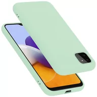 Etui i futerały do telefonów - Pokrowiec Do Samsung Galaxy A22 5G Etui w LIQUID JASNO ZIELONY TPU Silikon Case Cover Obudowa Ochronny Cadorabo - miniaturka - grafika 1