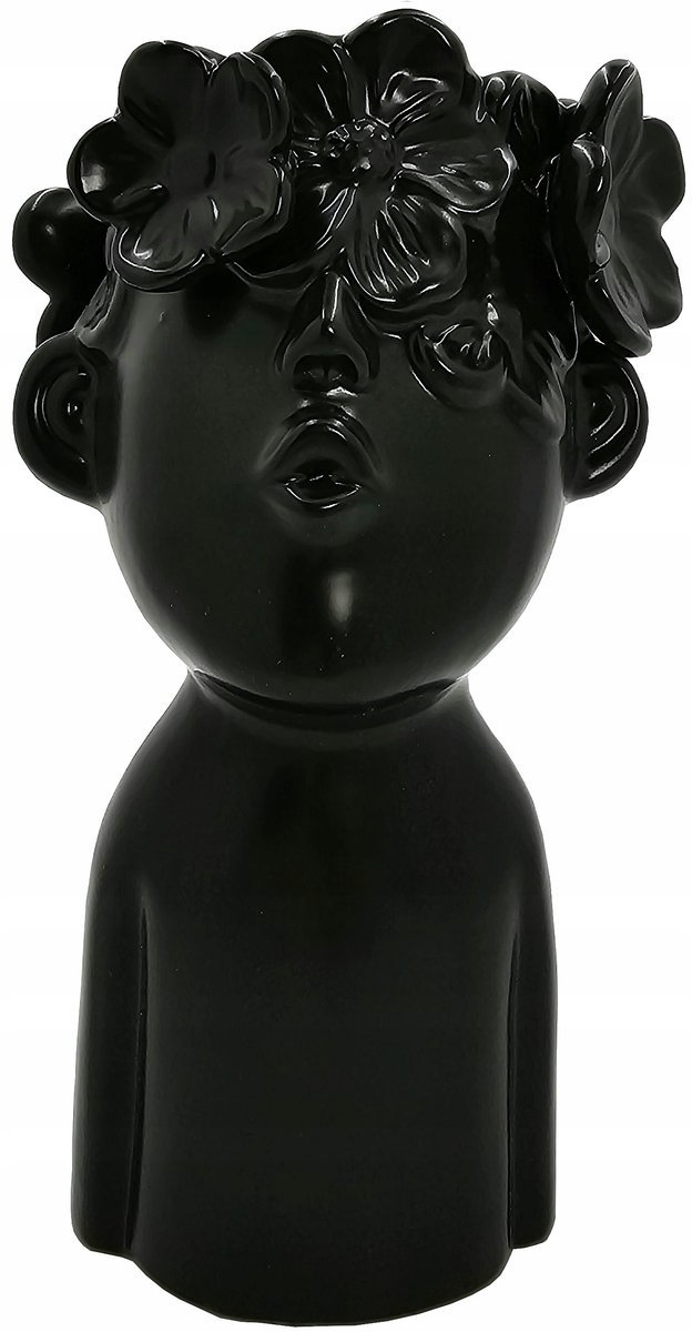 OUTLET GH - 10 OSŁONKA WAZON KWIATY GŁOWA DONICA doniczka HY020-B BLACK