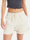 Spodenki damskie - Roxy Szorty materiałowe Sweetest Day ERJNS03588 Écru Regular Fit - miniaturka - grafika 1